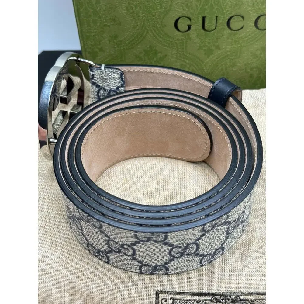 Men's Gucci 110-44 GG Web Belt in Box SPB-JB 371654